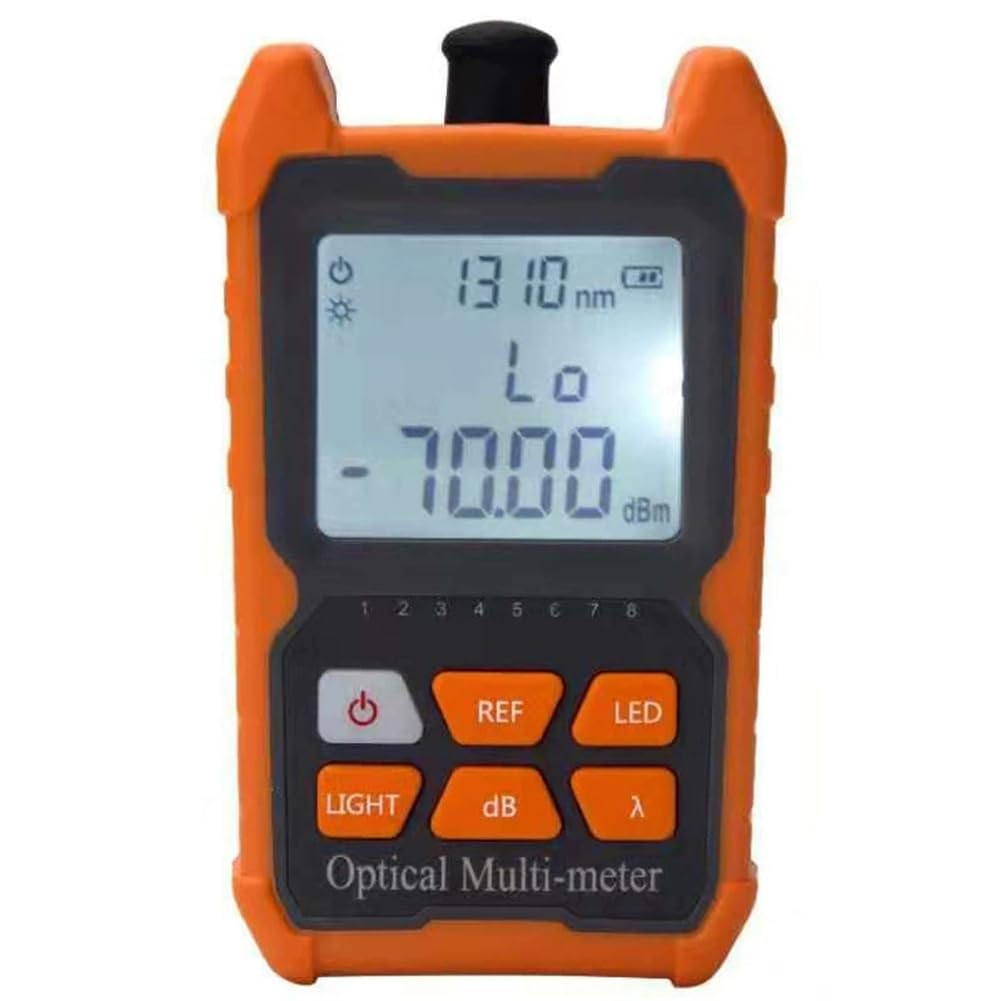 Littimoon Optical Power Meter FC/SC/Universal Interface, Test Range -70dBm-+6dBm,RJ45 Test