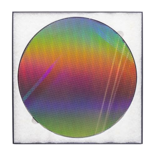 12 in Wafer Silicon Integrated Circuit Real Chip Art, Double Side Polished Uncut Ic Si, Can Be Used As A Geek Toy, Gift, Viewing, Collection, Exhibition, Decoration Or Teaching