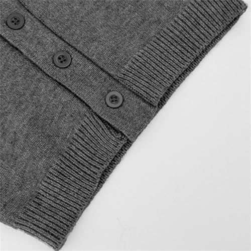 Kids V-Neck Knit Cardigan Sweater Toddler Button Down Striped Sleeve Knitted Outerwear Boys Girls School Fall Uniform4