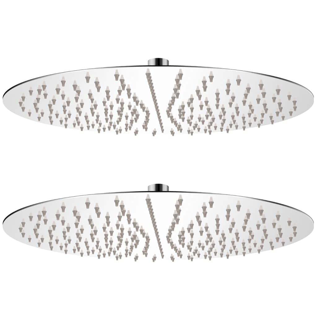LAPOOH Cabezal de Ducha Efecto Lluvia 2 uds, Rociador Ducha, Ducha Lluvia, Alcachofa Ducha, Duchas De Baño Alcachofa Lluvia, Recambios Columna Ducha, Acero Inoxidable Ø 40 cm