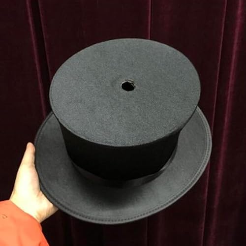 blue-ther Sombrero de copa de magos con agujero Trucos de magia Ilusiones de escenario Accesorios Gimmick Prop se puede utilizar con bastón a base