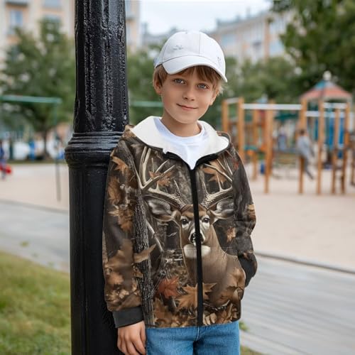 WELLFLYHOM Zip Up Hoodies 6-16 Fleece Lined Boys Graphic Sweatshirt Long Sleeve Hoodie with Pocket Full Zipper Sweater2