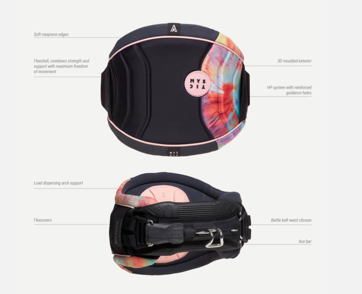 Mystic Watersports Imbracatura Donna Surf Kitesurf Windsurfing Dzzled Grigio Scuro