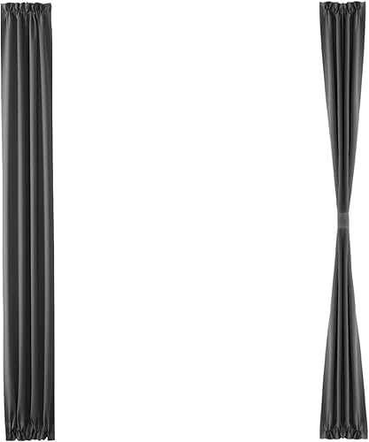 Miniatura 451 de DWCN Cortinas para puerta francesa: cortina térmica con bolsillo para barra para puertas con ventana de cristal, puertas de cocina y patio