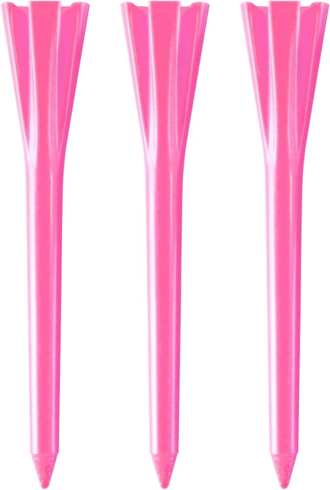 Izzo Golf Plastic Golf Tees, 1.5 Inch, Pink, 100 Pack