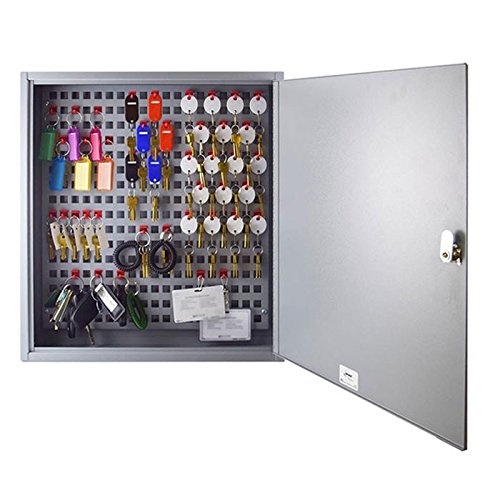 MMF Industries STEELMASTER Flex Locking Key Cabinet, 120 Key Capacity, 16.5" x 3.75" x 22.63", Gray (2012F12001), Grey