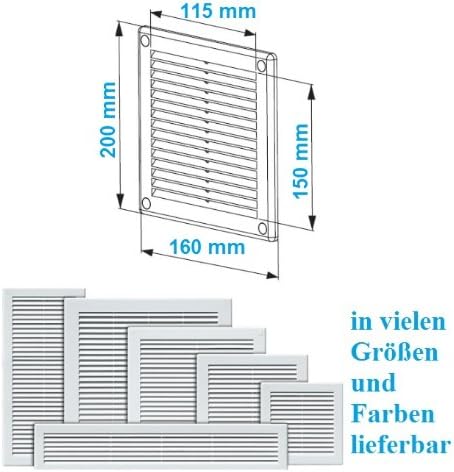 Air Vent Grille Cover 150 x 15 x 20 cm 200 mm White Vent Tru 28 - Image 3