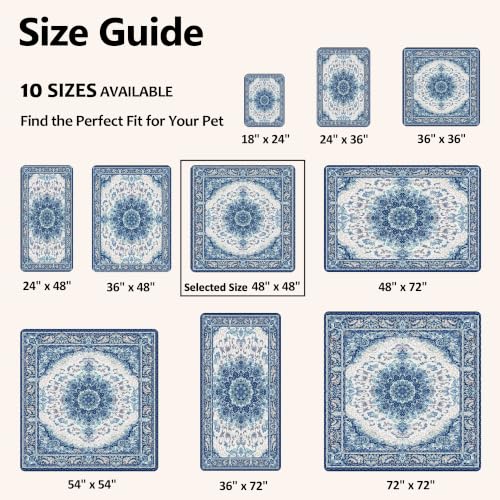 Image of Washable Pee Pads for Dogs, Reusable Puppy Potty Training Pads, Ultra-Absorbent Thick Waterproof Leak-Proof Non-Slip Pads & Mat for Crate, Playpen, Floor, Whelping & Housebreaking , 2 Pack 48 inchx48 inch