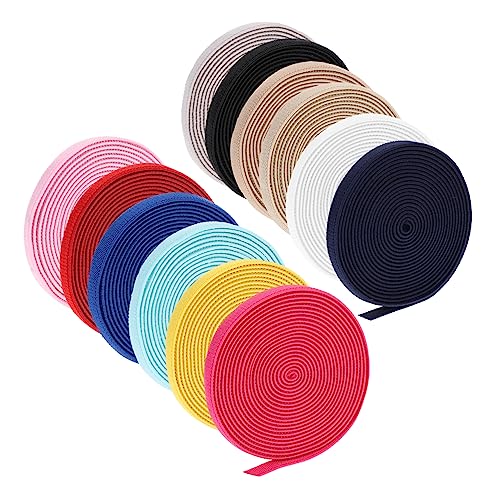 Holibanna 12Pcs Elastic Sewing Bands Stretch Straps for Clothing DIY Crafting Durable Material for Custom Adjustments Random Color