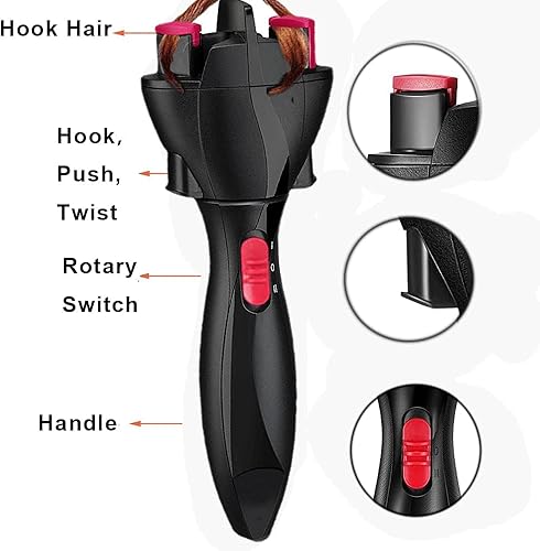 Miniatura 2 de FA FIGHTART Trenzador de pelo automático USB Twister Twist eléctrico trenzado DIY Magic Roller Herramienta de peinado para hija y niñas
