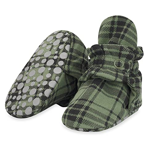 Image of Zutano Unisex Organic Cotton Baby Booties With Gripper Soles