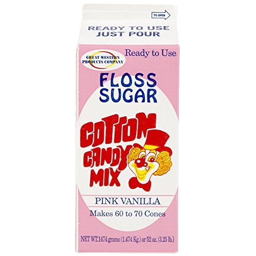 Concession Essentials CE Floss Sugar- Pink Vanilla-1ct Cotton Candy Floss Sugar-Pink Vanilla, 4" Height, 4" Width, 9" Length