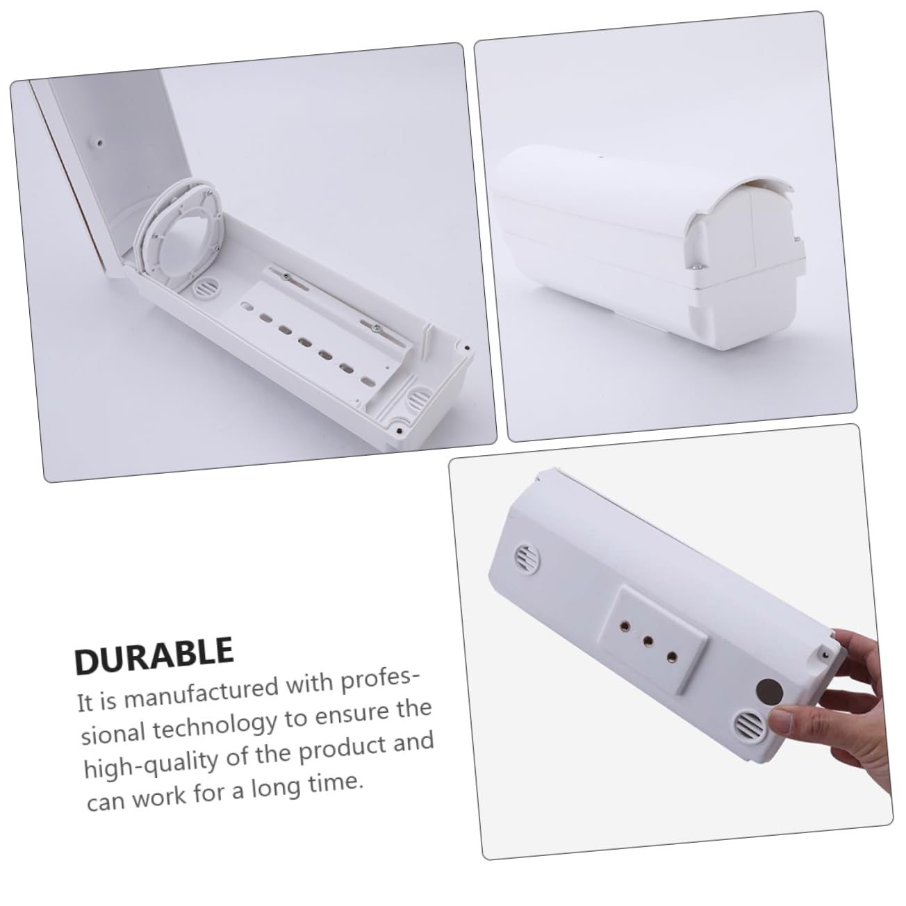 Housse de Protection pour Caméra de Sécurité en PP Blanc, Étanche, Trous de Dissipation Thermique, pour Caméra Extérieure