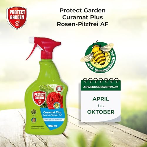 PROTECT GARDEN Curamat Plus Rosen-Pilzfrei Spray, anwendungsfertiges Spray gegen Pilzkrankheiten an Rosen und...