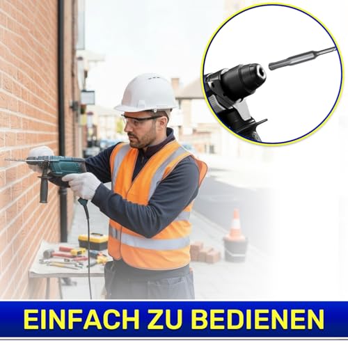 Steinbohrer SDS Plus Ø 5 mm x 110 mm Hergestellt aus Stahl und Wolframkarbid - Betonbohrer Kann für Ziegel Mauerdurchbruchbohrer Wandbohrer Stahlbeton Verwendet Werden - MONTERAL