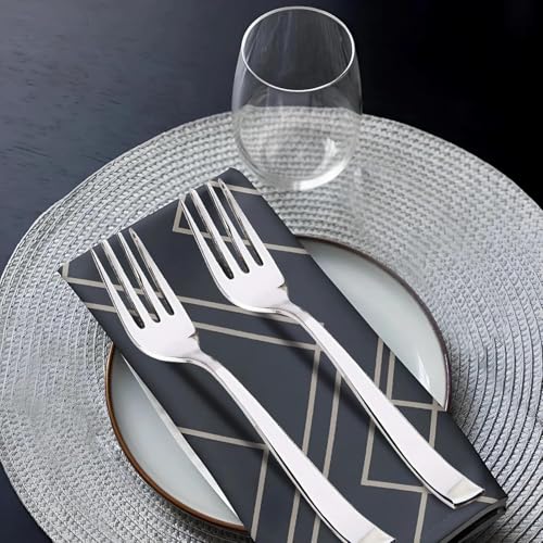 Image of Kanshita's Rasoiware Heavy-Duty Stainless Steel Dessert Fork Set | Pack of 6 | Elegant & Long-Lasting