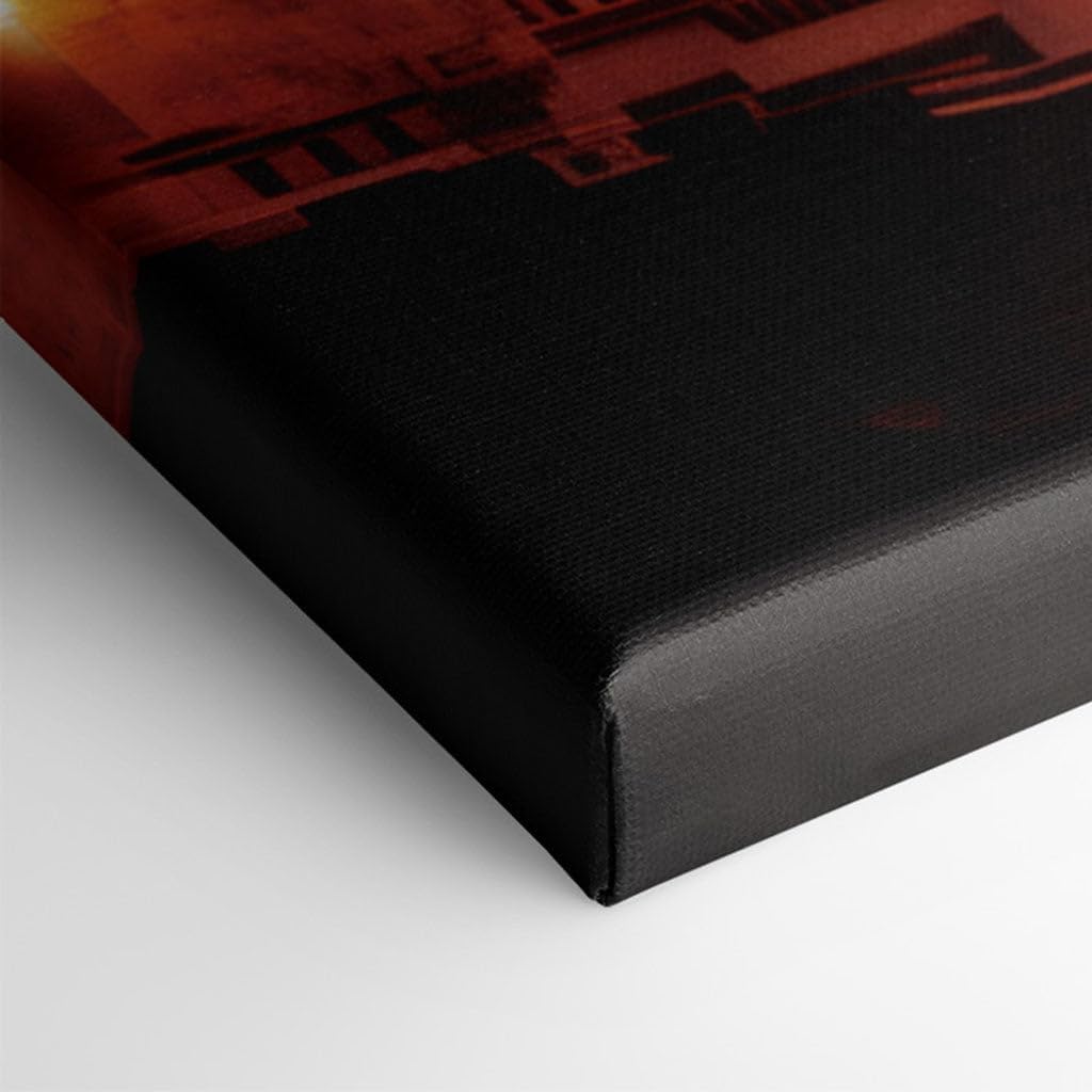 Canvas for Living room. Illuminated Majesty: A Night at the Potala Palace in Red, 27 x 18 inch Canvas Wall Art - Ready to Hang - 69x46 cm (27x18 inch)