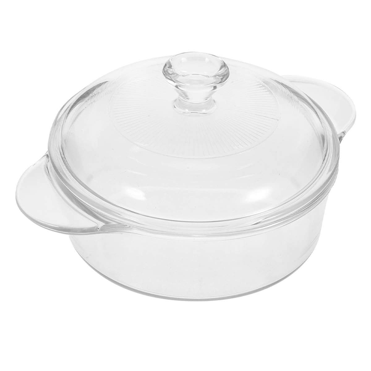 Bol de Ensalada de Vidrio Resistente al Calor 1.7l con Tapa Transparente Fácil de Limpiar y Apilable para Cocina y Hogar
