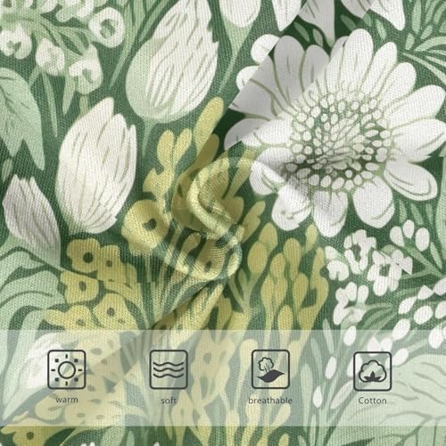 Floral Green Kids Underwear Girls, Toddler Girl Briefs, Cotton Underwear Girls, 2–8 Years3