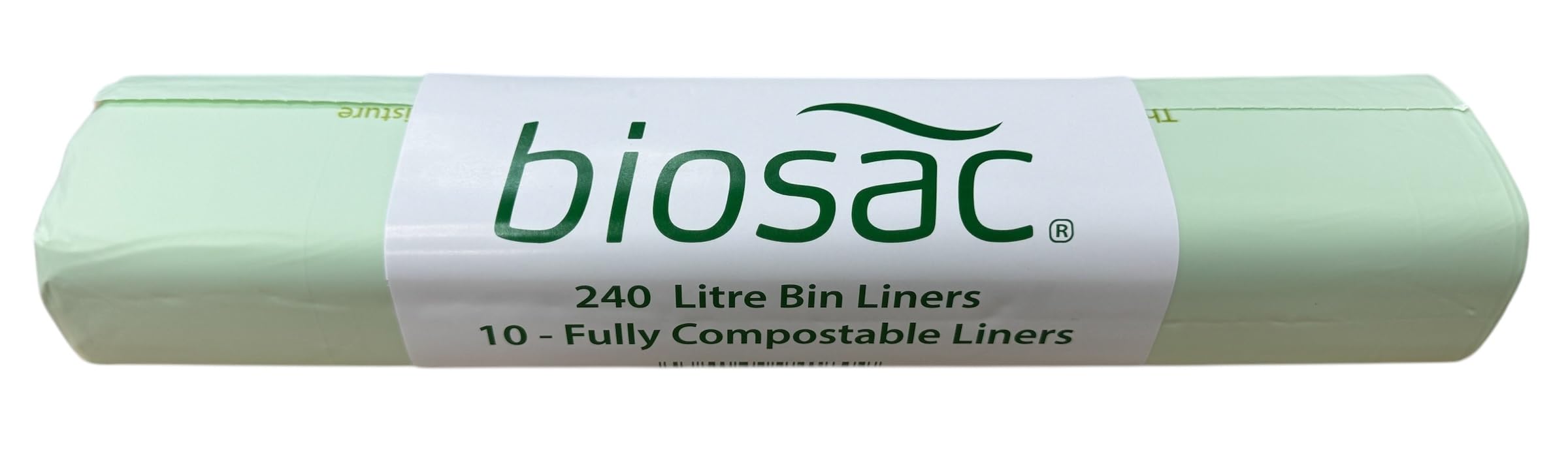 BioSac 240 Litre (240L) x 10 Bags (1 roll) - Extra thick Compostable and Biodegradable Kitchen Food Waste Bio/Compost Wheelie Bin Liners - Certified EN13432