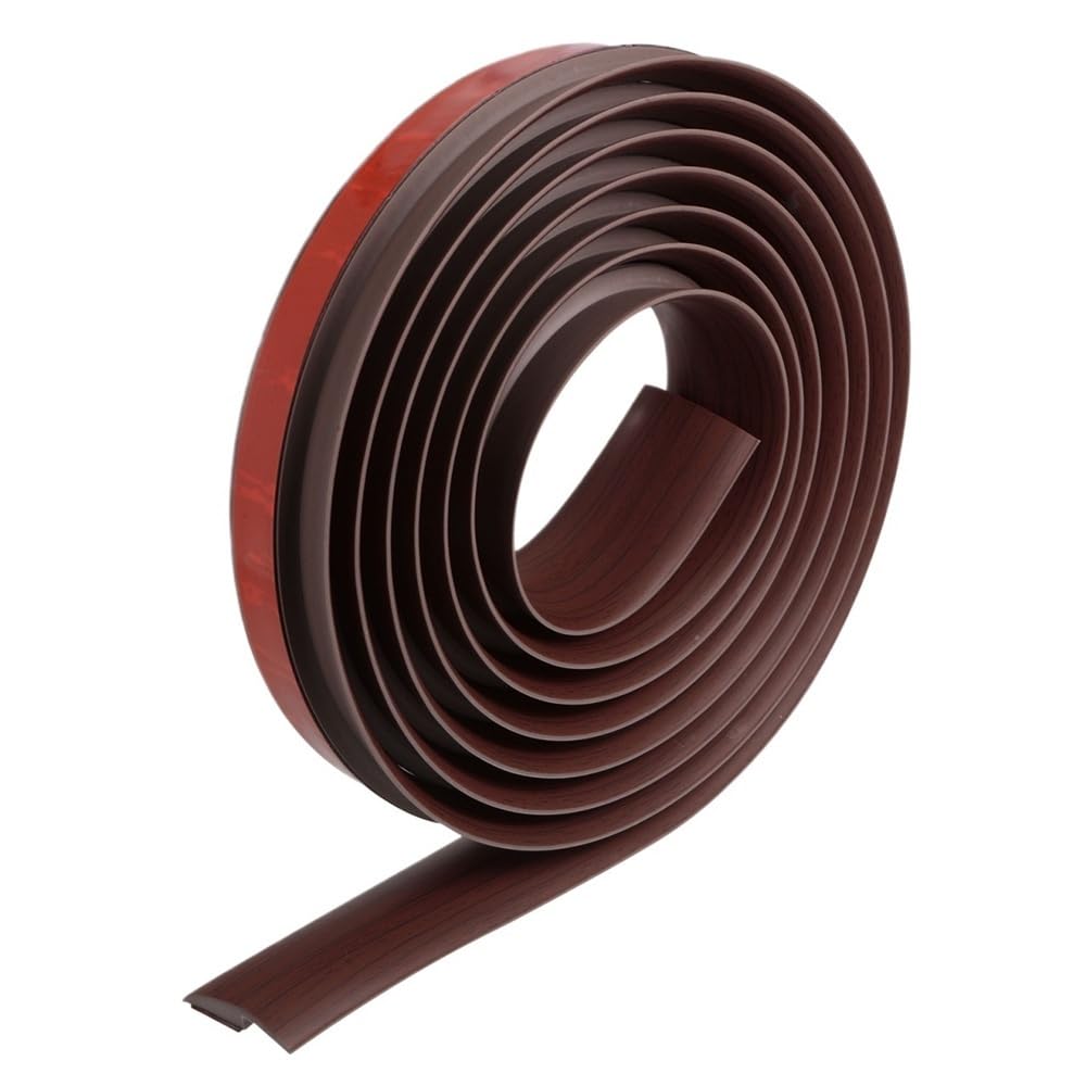 Loacea Floor Threshold Strip Length 3/6m PVC Doorway Transition Strip Floor Cover Trim, Self Adhesive Carpet Edge Flooring Seal 1pc(Dark Red,6METERS*7.5MM*35MM)