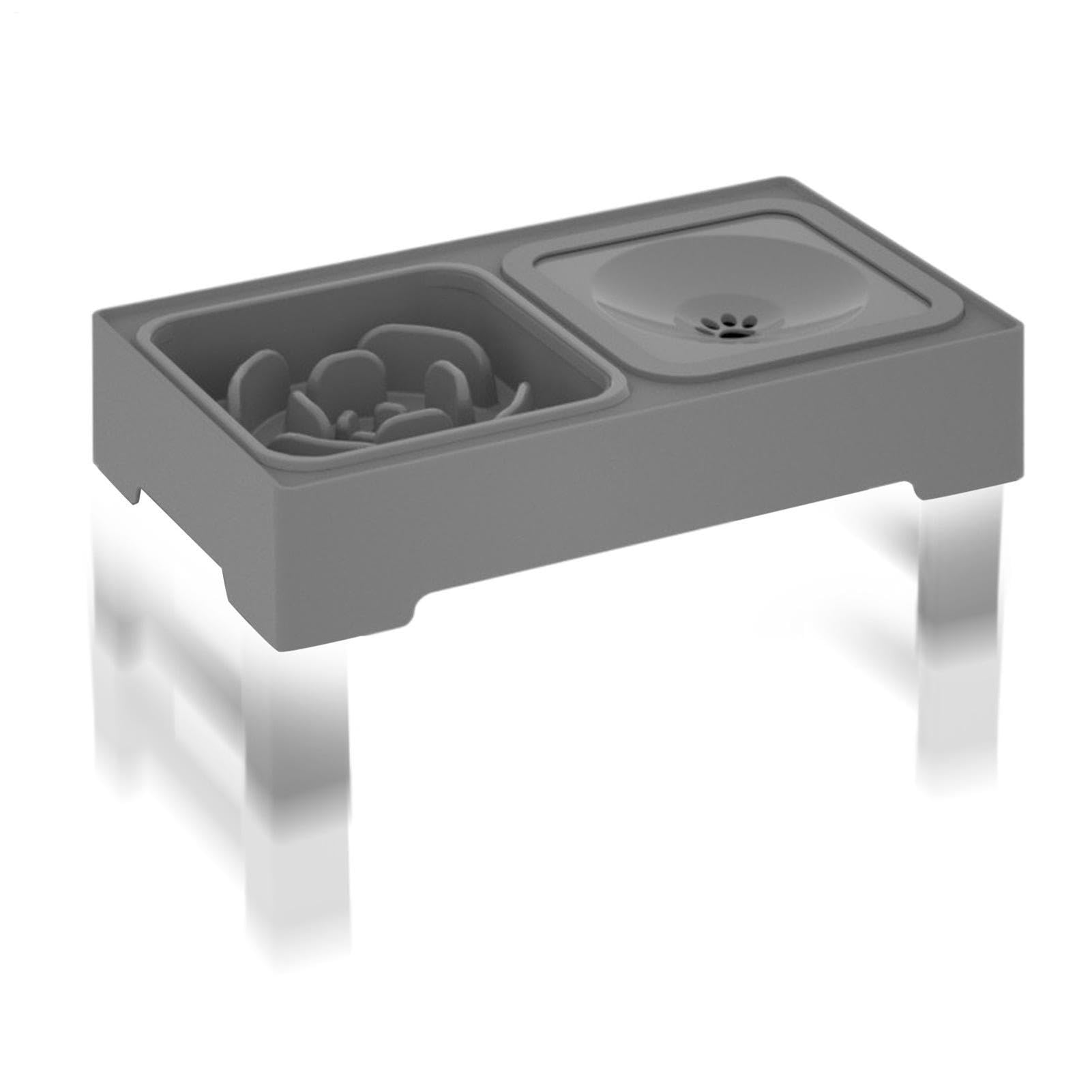 Comederos Elevados Para Perros Bebedero de Altura Ajustable y Antiderrame | Cuenco Elevado Acero Antivuelco Gato Para Interior Exterior Viajes Cachorros