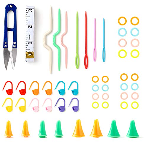 image for Exquiss Knitting Needles Set-36pcs 18 Sizes Single Pointed Bamboo Knit