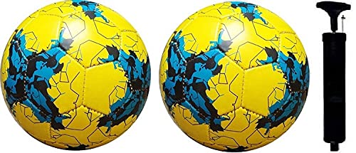 Two Yellow Karasawa Football with Pump Combo