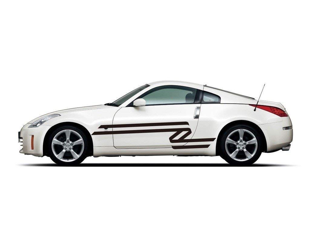 Strisce laterali Sport Tuning Decorazione astratta Logo ca. 180 cm B74 sinistra destra Set adesivo da auto adesivo da parete adesivo da parete