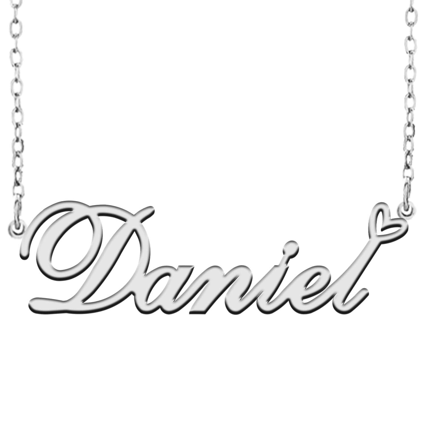 RONKAHSHOW Custom Name Necklace Customized Personalized Pendant Name Necklace with Heart Name Necklace for Women Best Gift for Girl Birthday Mother’day Christmas wedding