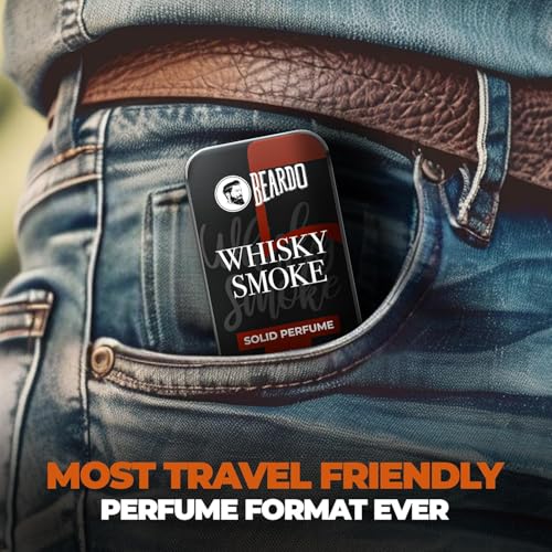 Image of Beardo Whisky Smoke Solid Perfume 10g, & Whiskey Smoke Perfume 50ml (Set of 2) | Strong & Long Lasting Fragrance | For Date Night | Rich and Lasting Fragrance Combo for Men, Ideal for Daily Use