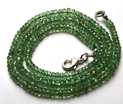 Kyanite verte naturelle perles rondelles facettées haut de gamme pour création bijoux