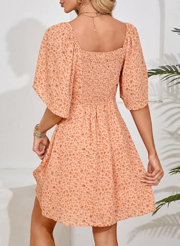 Image of Dokotoo Womens Dresses 2026 Deep V Neck Elegant Bow tie Mini Dress S-XL | Short Sleeve,V Neck,Graduation Party Dress,Elegant,Cocktail,Flowy Beach Vacation Wear,Casual Dress