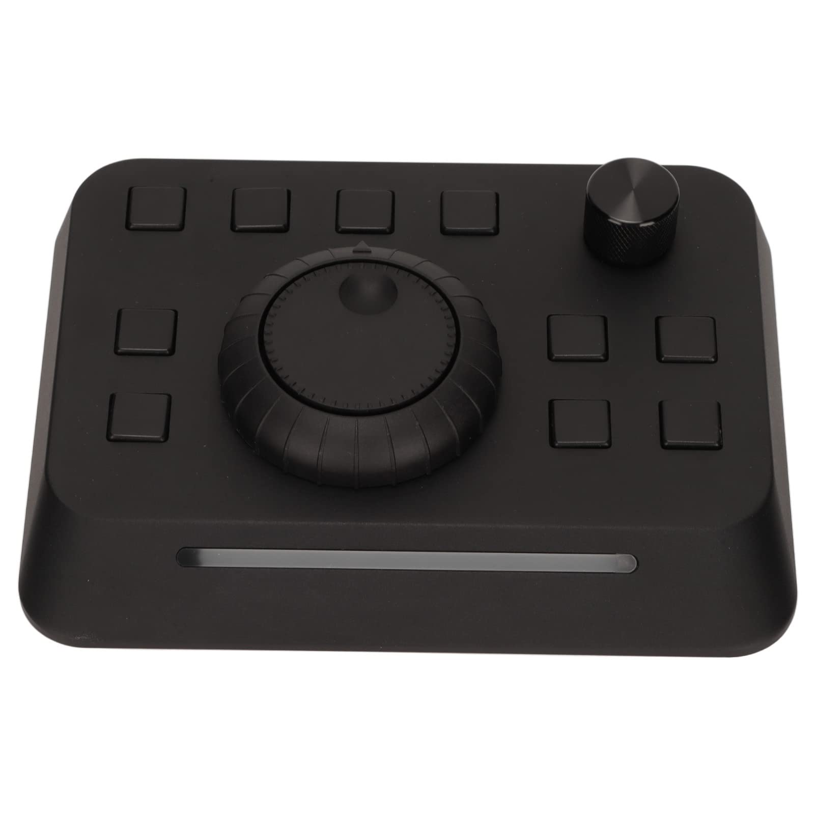 Editing Console Nera con 10 Pulsanti Personalizzabili in Lega di Alluminio, Controller Plug and Play per Montaggio Video con Barra Luminosa Regolabile, Compatibile con Premiere,