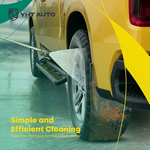 Yhtauto Set Of 4 Mud Flaps Splash Guards Need To Drill Replacement For Chevrolet Silverado Tahoe Suburban 2001-2014, Avalanche 2002-2006, Without Fender Flares, Front And Rear #TOP6