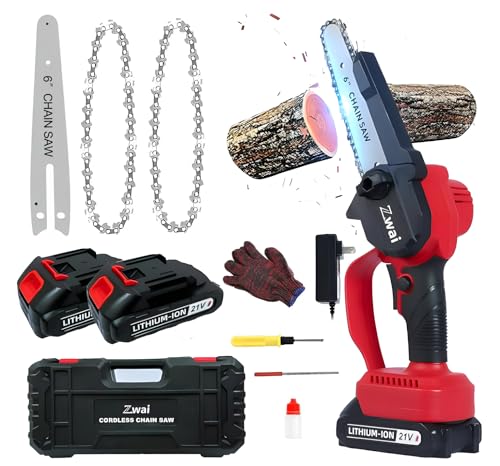 Mini motosserra elétrica portátil sem fio, motosserra elétrica de...