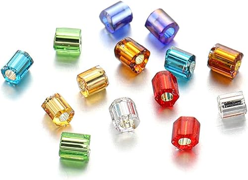 Miniatura 3 de 1800 unidslote de 14 colores de 0.079 pulgadas (0.079 in) cuentas de semillas pequeñas japonesas hexagonales de vidrio checo cuentas sueltas de