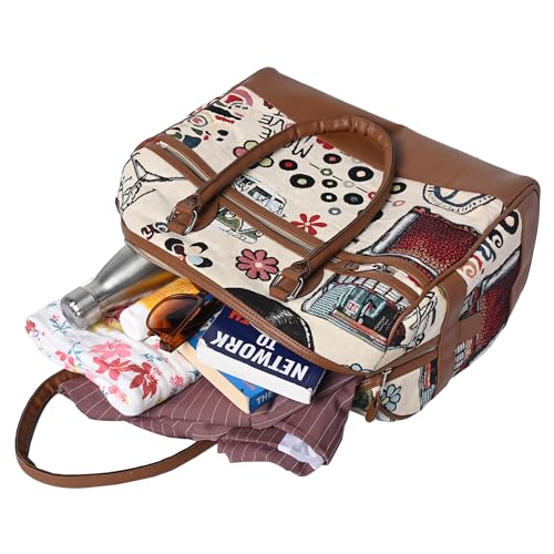 Image of ENSAC Premium 15L Weekender Duffle Bag for Travel for Men and Women Made of Cotton /Jacquard with Cabin Holiday Bag with Non Detachable Shoulder Strap(Multicolor)