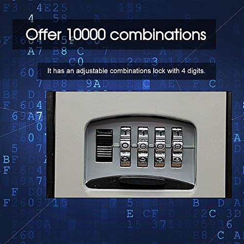 Caixa de Bloqueio de Combinação de 4 Dígitos, Caixa de Bloqueio de Fixação Na Parede Chave
