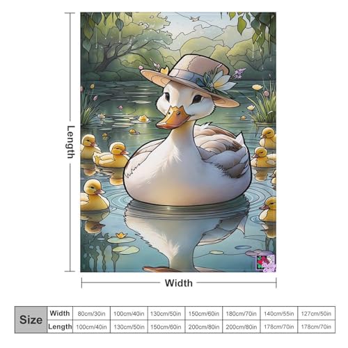 Couverture canard en flannel polaire de 150×200cm pour canapé - 6