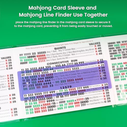 Set protector para cartas Mahjong 4 piezas morado miniatura 2