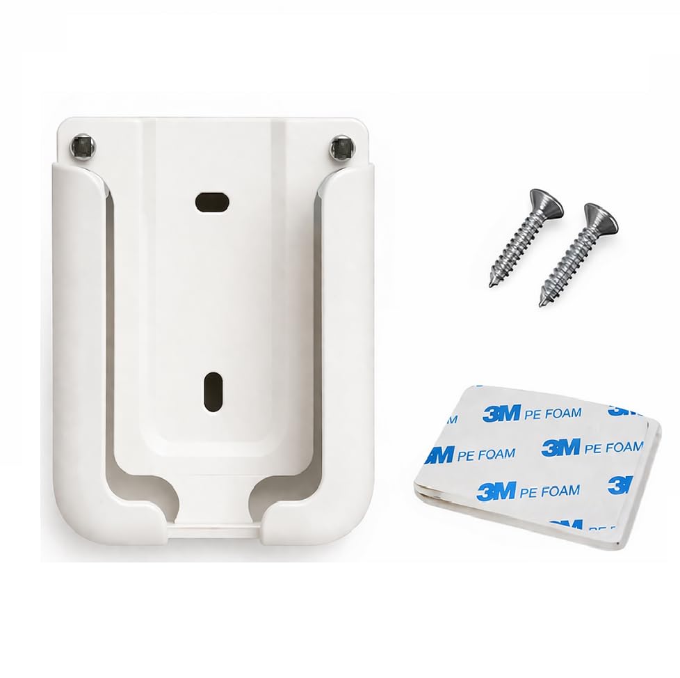 VNQ AC Remote Holder Stand Wall Mounted with 2 Scrow and Tape Suitable For All VOLTAS LLOYD HITACHI DAIKIN O GENERAL IFB Bluestar Godrej Onida AC Remote Stand/Holder Size 8 * 6 * 2 cm, White-picture-16
