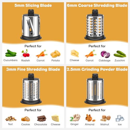 Meat Grinder & Stainless Steel Slicer Shredder Attachment for KitchenAid Stand Mixer, Meat Grinder Attachment with Sausage Stuffing Set and Cheese Grater, For KitchenAid Mixer Attachments