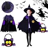 Photo Gallery zzqvip costume strega bambina 3 pezzi – mantello nero e viola con cappello e borsa pipistrello, perfetto per halloween, carnevale, feste in maschera e eventi scolastici, taglia 90–140 cm Photo Gallery zzqvip costume strega bambina 3 pezzi – mantello nero e viola con cappello e borsa pipistrello, perfetto per halloween, carnevale, feste in maschera e eventi scolastici, taglia 90–140 cm