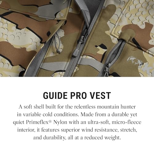 Image of KUIU Guide PRO Vest - Wind & Water-Resistant Soft Shell Hunting Vest, Durable & Quiet with Fleece Lining for Cold Weather