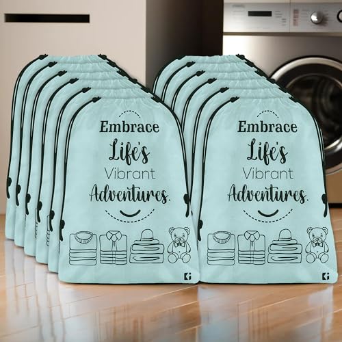 Image of Kuber Industries Pack of 12 Cloth Storage Bag | Non-Woven Storage Organizer | Travel Cloth Carrying Bag | Garments Cover for Laundry | Travel Storage Organizer for Clothing | Large | Grey