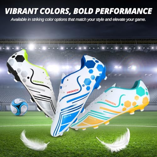 Prokick Brute Football Studs Men's White WHITE/SEA GREEN - Image 7