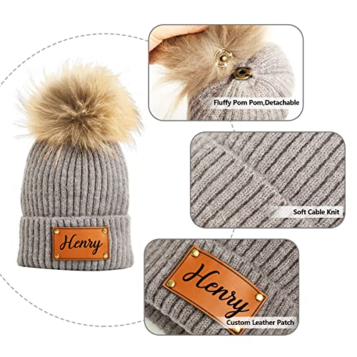 Custom Beanie Hats, Knitted Infant Baby Beanies Caps for Toddler Boys Girls Adult3