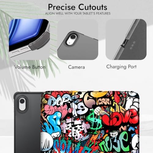 Image of Robustrion Cover for iPad Air 11 inch Cover M4 / M3 / M2 / Air 4th 5th Gen Generation with Translucent Back for iPad Air 11 inch M4 M3 M2 /Air 4 5 10.9 inch - Hippy