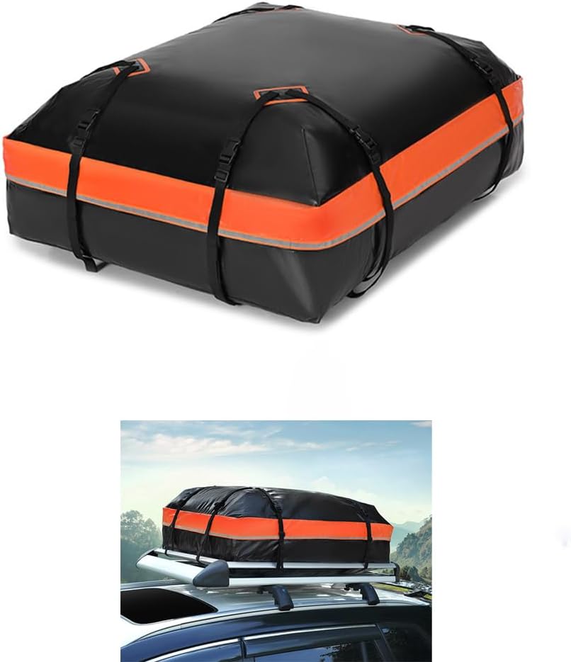 Rooftop Cargo Carrier for Peugeot Partner 2020-2025 B9,Car Roof Bag,15 Cubic Feet Waterproof Roof Rack Cargo Carrier,Tear Resistant Vehicle Cargo Carrier for Car